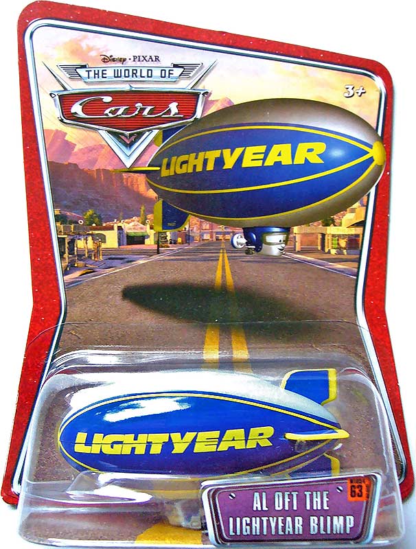 Al Oft The Lightyear Blimp (tiny version) from the Supercharged series, Mattel 1:55 diecast on its card