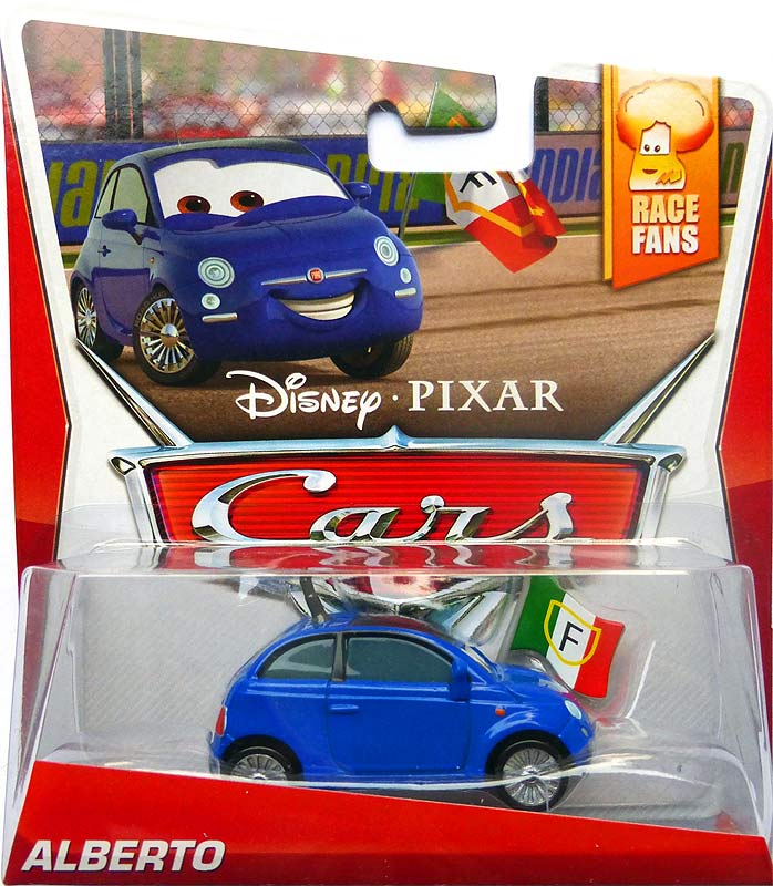 Alberto from the World of Cars 2014 series, Mattel 1:55 diecast on its card