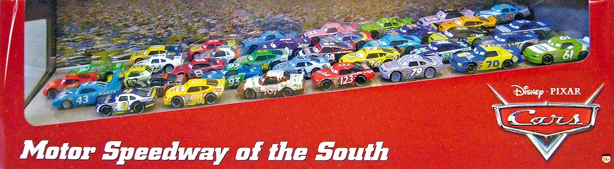 Apple Car from the World of Cars series, Mattel 1:55 diecast on its card