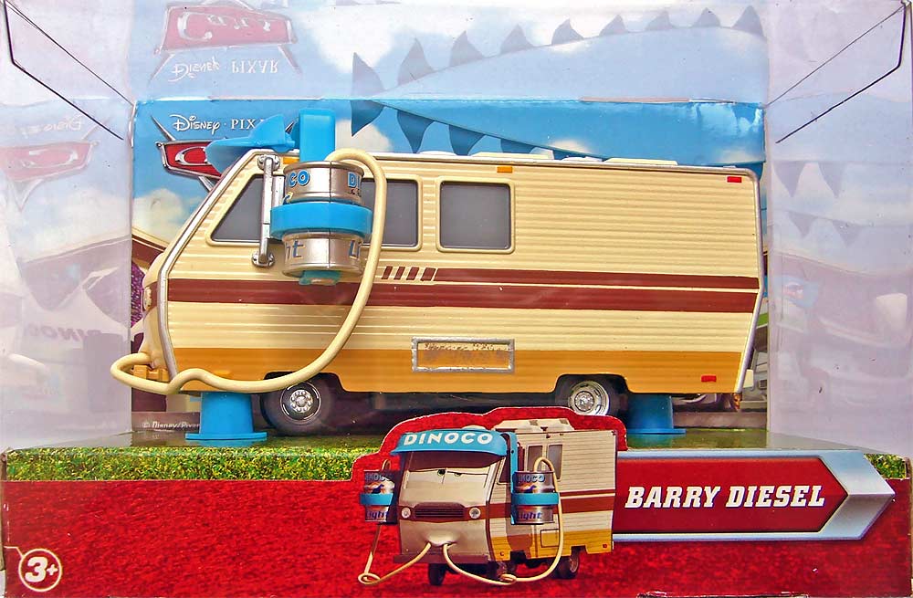 Barry Diesel from the Final Lap series, Mattel 1:55 diecast on its card