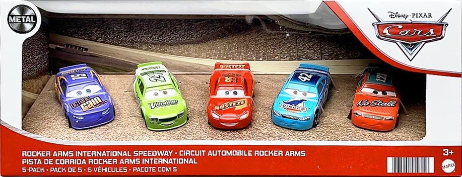 Todd Marcus from the Cars 3 series, Mattel 1:55 diecast on its card