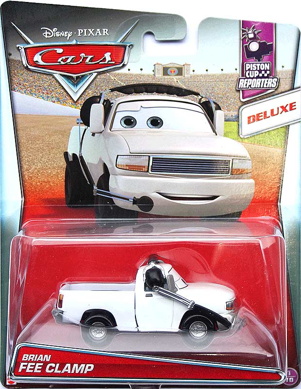Brian Fee Clamp from the Cars 2016 series, Mattel 1:55 diecast on its card