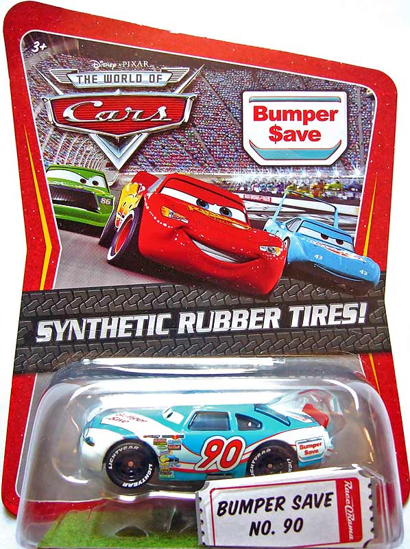 Bumper Save (rubber tires) from the Race O Rama series, Mattel 1:55 diecast on its card