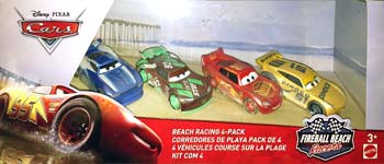 Cam Spinner (Fireball Beach Racer) from the Cars 2018-2019 series, Mattel 1:55 diecast on its card