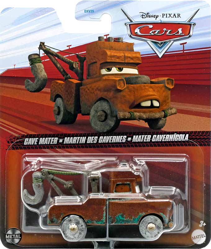 Cave Mater from the Cars 2024 series, Mattel 1:55 diecast on its card