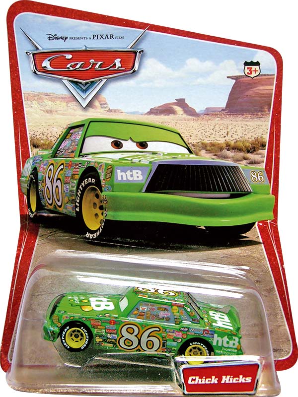 Chick Hicks from the Desert series, Mattel 1:55 diecast on its card