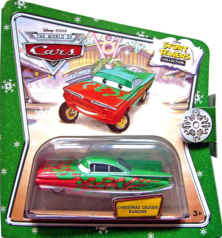 Christmas Cruiser Ramone from the Story Tellers series, Mattel 1:55 diecast on its card