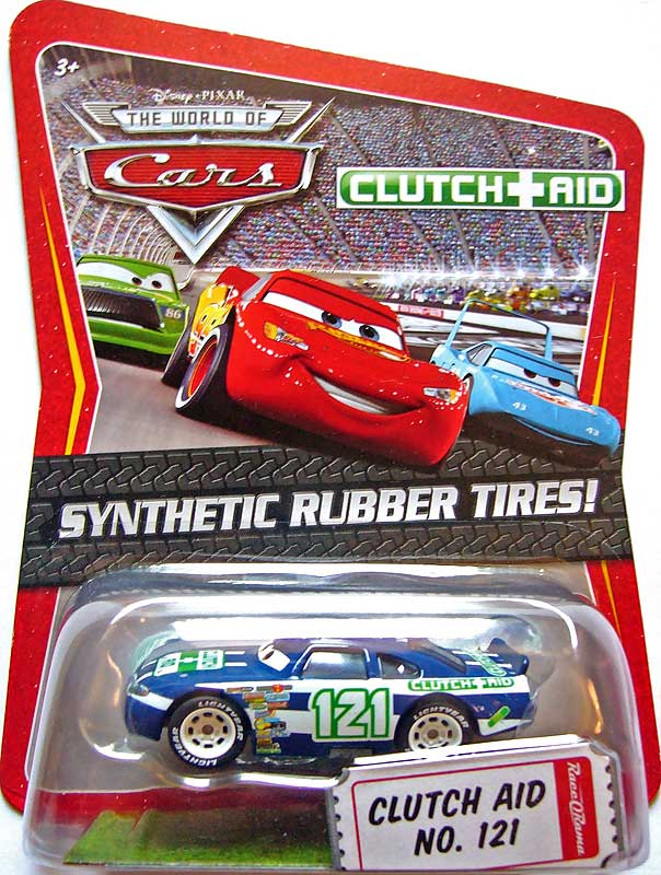 Clutch Aid (rubber tires) from the Race O Rama series, Mattel 1:55 diecast on its card