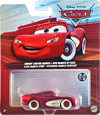Cruisin' McQueen from the Blue Desert series, Mattel 1:55 diecast on its card