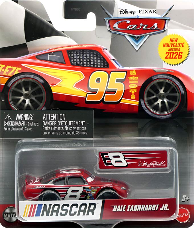 Dale Earnhardt, Jr (Nascar) - Metallic Finish from the Cars 2026 series, Mattel 1:55 diecast on its card