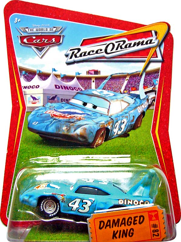 Damaged King from the Race O Rama series, Mattel 1:55 diecast on its card