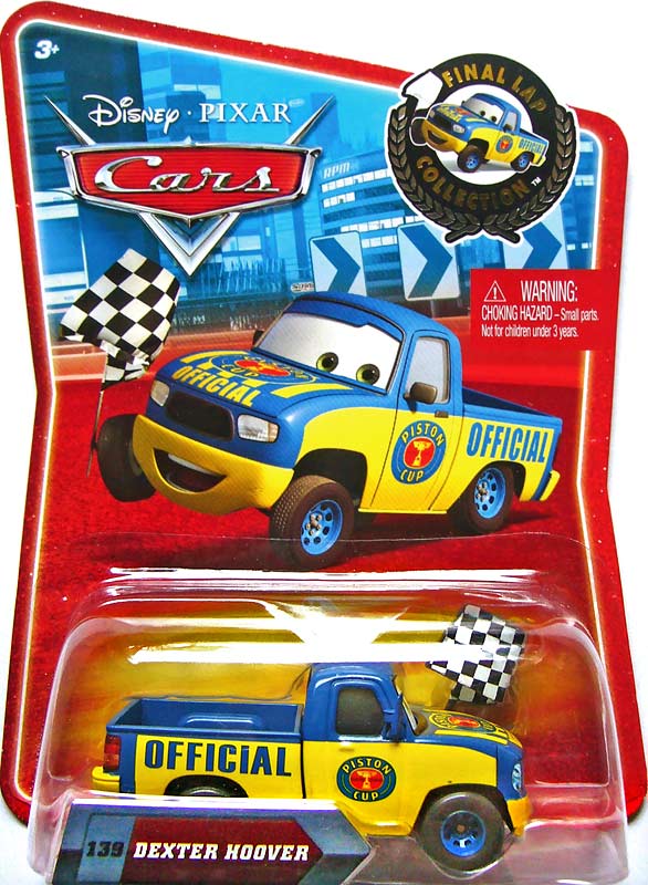 Dexter Hoover with Checkered Flag from the Final Lap series, Mattel 1:55 diecast on its card