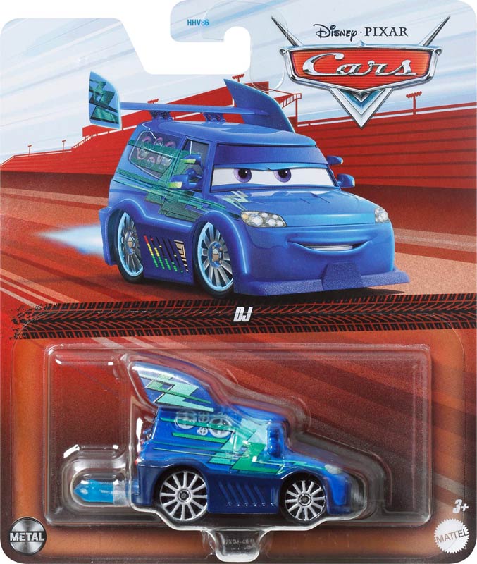 DJ with Flames from the WGP series, Mattel 1:55 diecast on its card