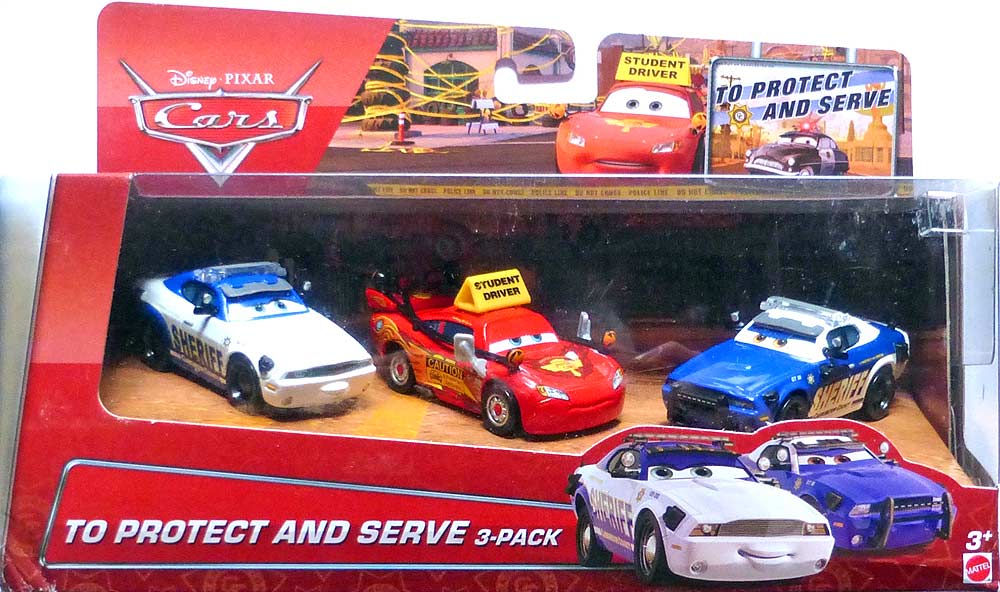 Driving School Lightning McQueen from the Cars 2015 series, Mattel 1:55 diecast on its card