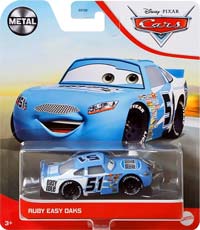 Easy Idle from the World of Cars series, Mattel 1:55 diecast on its card
