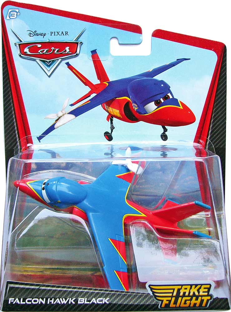 Falcon Hawk Black from the Take Flight series, Mattel 1:55 diecast on its card