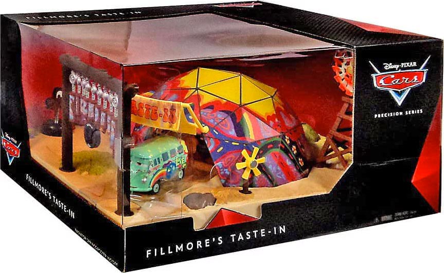 Glow-in-the-Dark Fillmore (Precision Series) from the Precision Series series, Mattel 1:55 diecast on its card