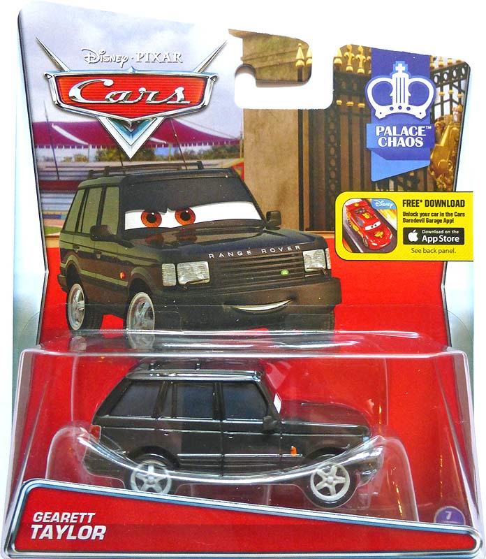 Gearett Taylor from the Cars 2015 series, Mattel 1:55 diecast on its card