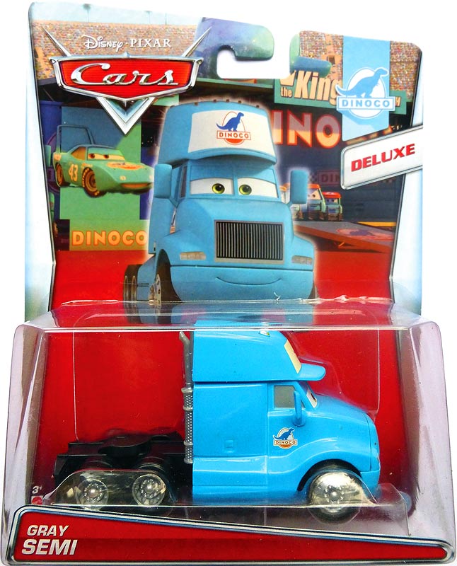 Gray Semi from the Race O Rama series, Mattel 1:55 diecast on its card