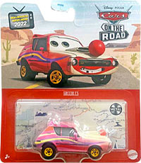 Greebles from the Cars on the Road series, Mattel 1:55 diecast on its card