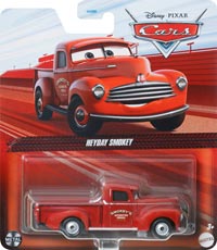 Heyday Smokey from the Cars 3 series, Mattel 1:55 diecast on its card