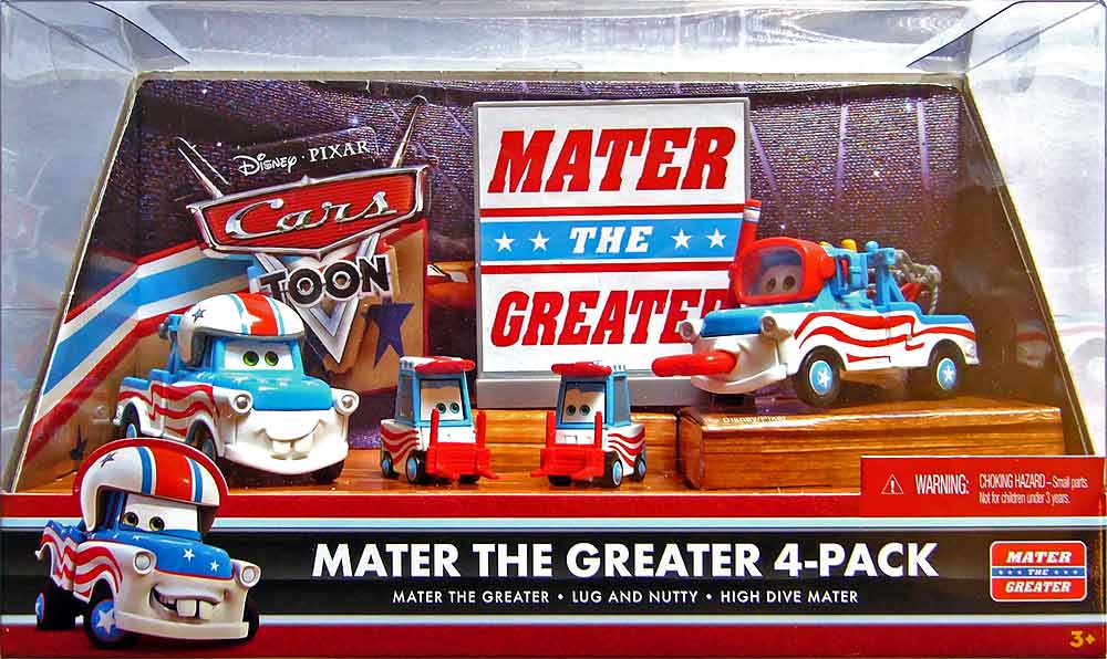 Nutty with Banner from the Cars Toon series, Mattel 1:55 diecast on its card