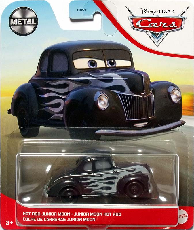 Hot Rod Junior Moon from the Blue Desert series, Mattel 1:55 diecast on its card