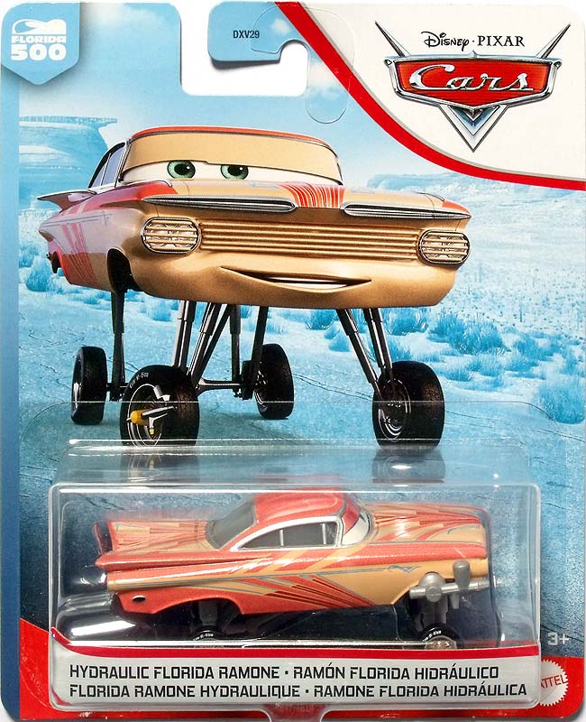 Hydraulic Florida Ramone from the Blue Desert series, Mattel 1:55 diecast on its card