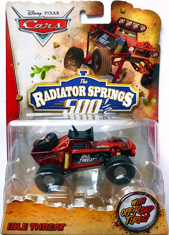 Idle Threat from the World of Cars 2014 series, Mattel 1:55 diecast on its card