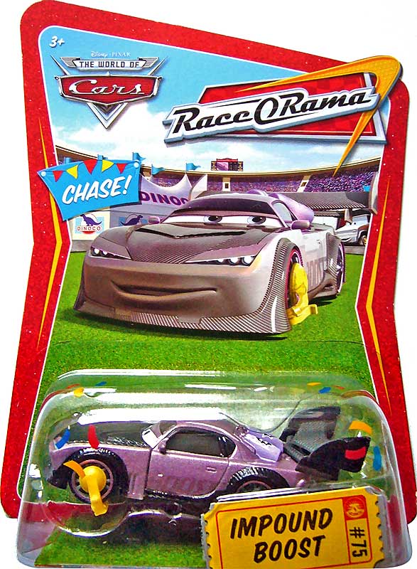 Impound Boost (Chase) from the Race O Rama series, Mattel 1:55 diecast on its card