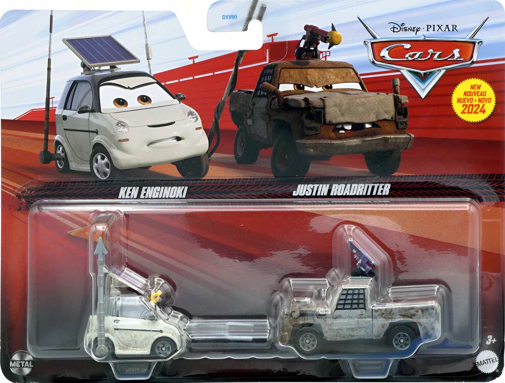 Ken Enginoki from the Cars 2024 series, Mattel 1:55 diecast on its card