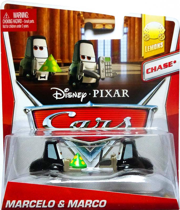 Marcelo from the World of Cars 2014 series, Mattel 1:55 diecast on its card