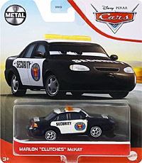 Marlon "Clutches" McKay from the Cars 2017 series, Mattel 1:55 diecast on its card
