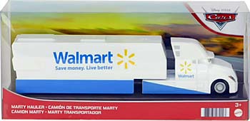 Marty Hauler (Walmart Hauler) from the Cars 2021 series, Mattel 1:55 diecast on its card