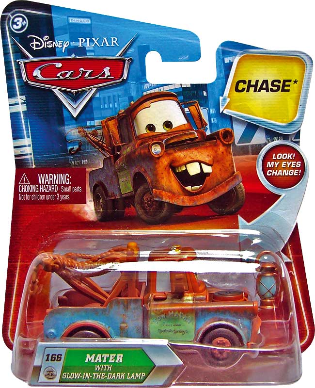 Mater with Glow-in-the-Dark Lamp (Chase) from the Final Lap series, Mattel 1:55 diecast on its card