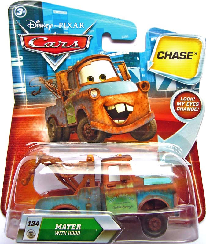 Mater with Hood (Chase) from the Final Lap series, Mattel 1:55 diecast on its card