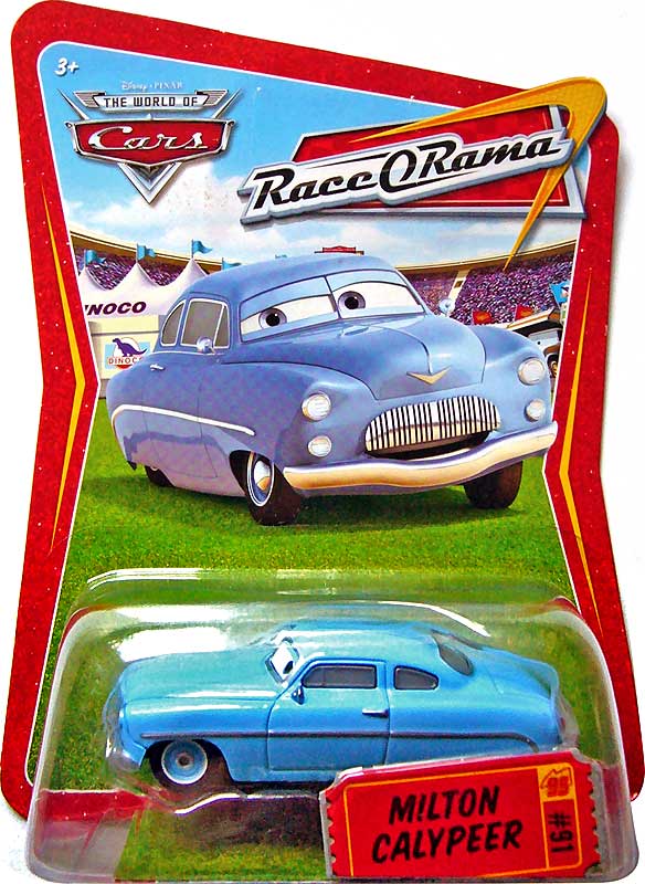 Milton Calypeer from the Race O Rama series, Mattel 1:55 diecast on its card