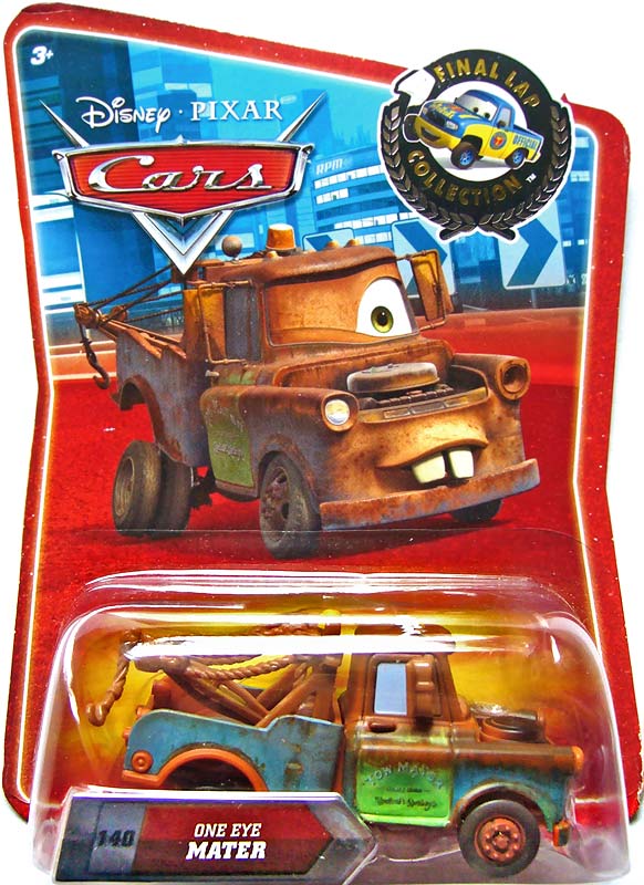One Eye Mater from the Final Lap series, Mattel 1:55 diecast on its card