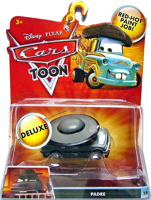 Padre from the Cars Toon series, Mattel 1:55 diecast on its card
