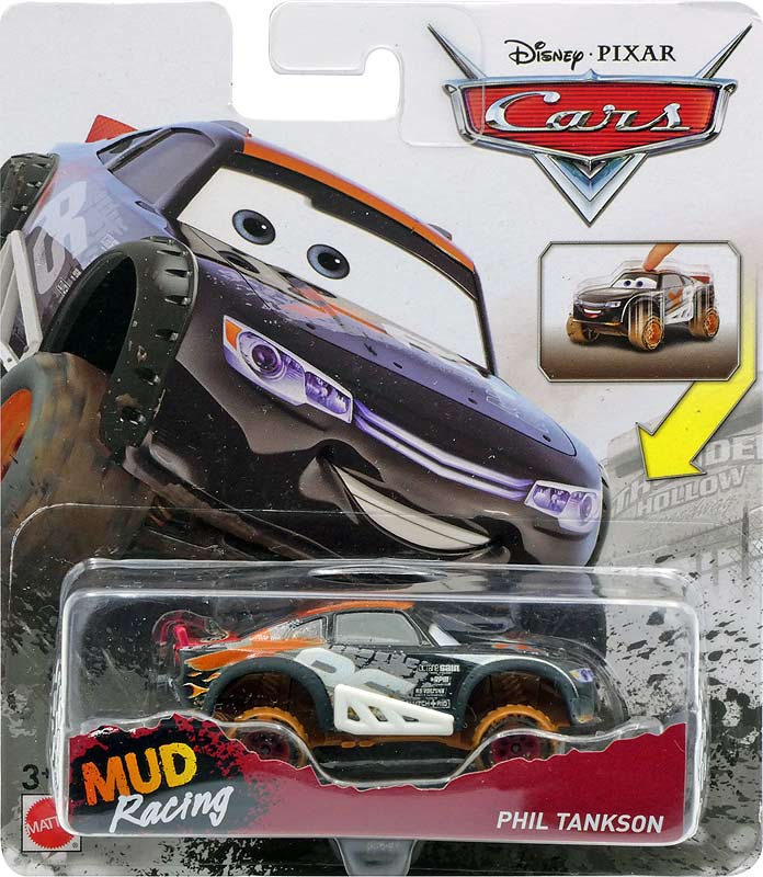 Phil Tankson (Mud Racing) from the Blue Desert series, Mattel 1:55 diecast on its card
