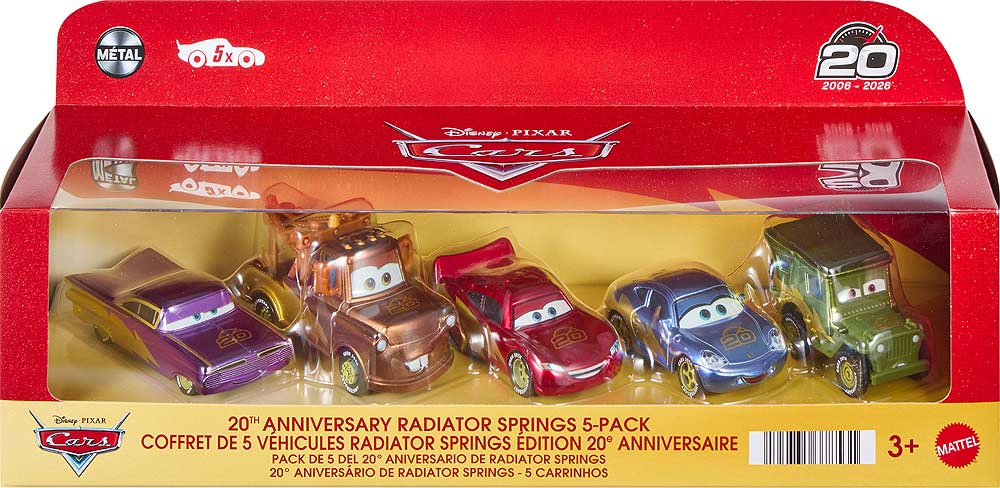 Mater (20th Anniversary) from the Cars 2026 series, Mattel 1:55 diecast on its card