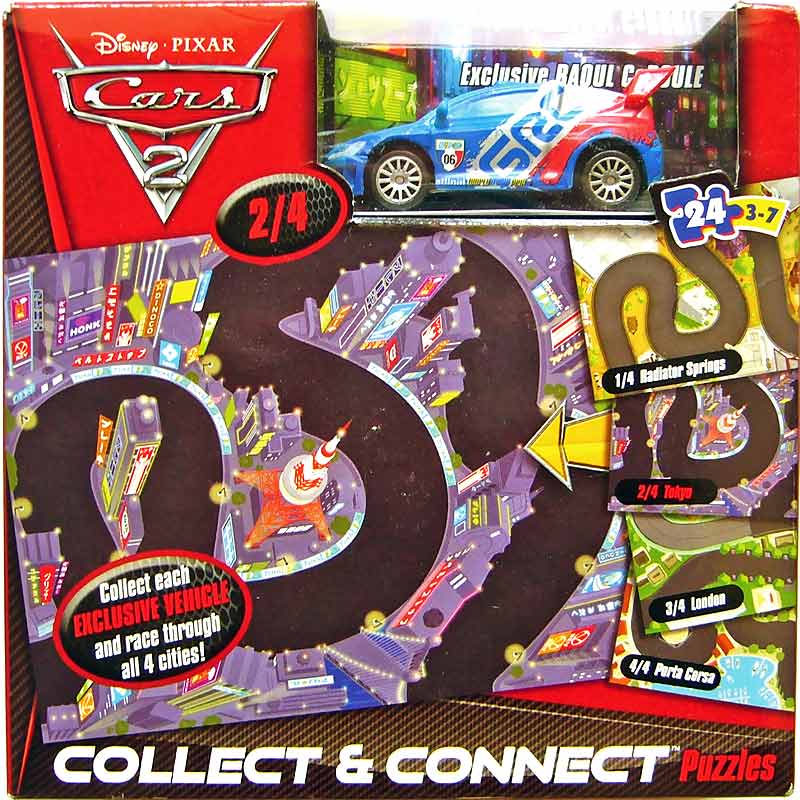 Raoul ÇaRoule with Silver Sticker (variant) from the Cars 2 series, Mattel 1:55 diecast on its card