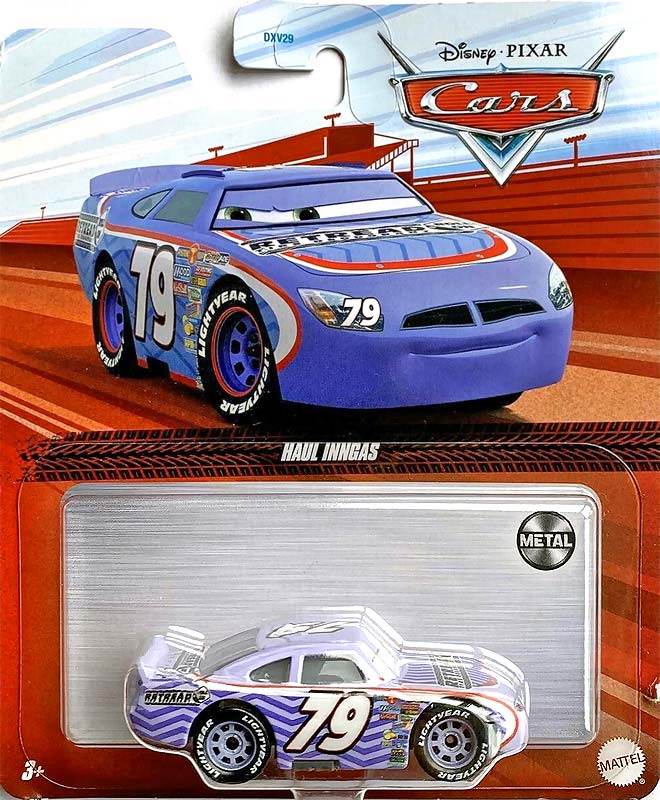 Retread from the World of Cars series, Mattel 1:55 diecast on its card