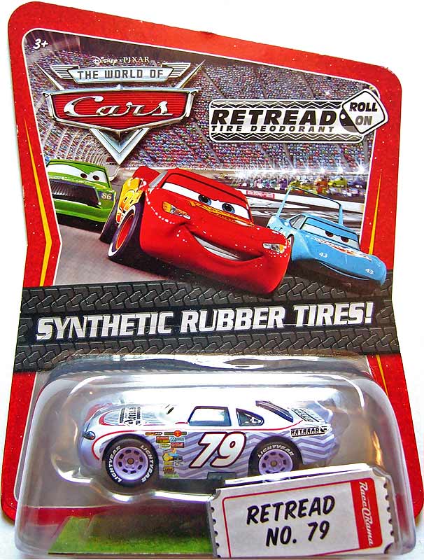 Retread (rubber tires) from the Race O Rama series, Mattel 1:55 diecast on its card