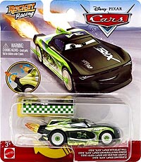 Rocket Racing Steve "Slick" LaPage from the Blue Desert series, Mattel 1:55 diecast on its card