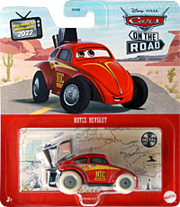 Royce Revsley from the Cars on the Road series, Mattel 1:55 diecast on its card