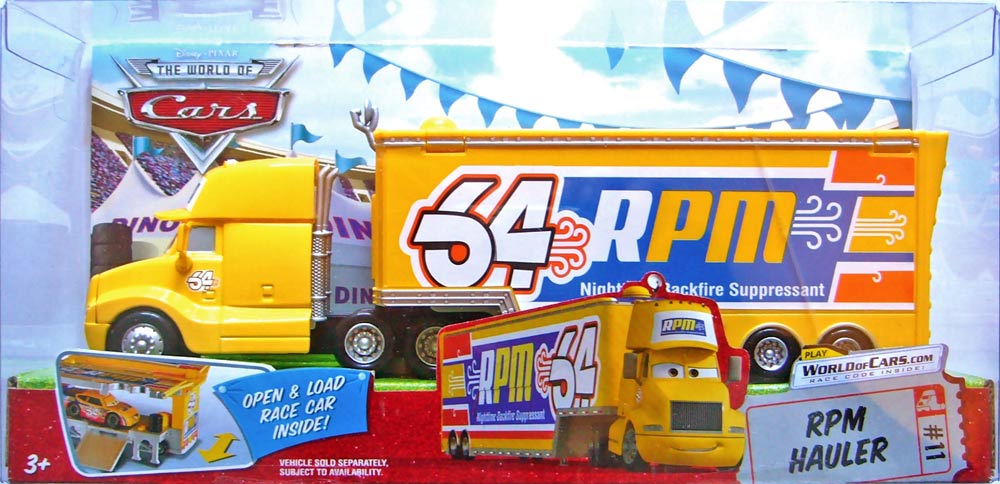 RPM Hauler from the Race O Rama series, Mattel 1:55 diecast on its card