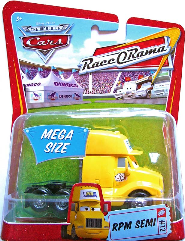 RPM Semi from the Race O Rama series, Mattel 1:55 diecast on its card