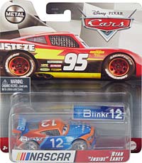 Ryan "Inside" Laney (Nascar) from the Cars 2021 series, Mattel 1:55 diecast on its card