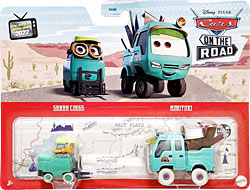 Sarah Coggs from the Cars on the Road series, Mattel 1:55 diecast on its card